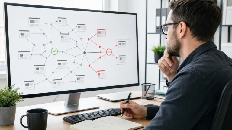 Specialist SEO care izolează linkurile toxice din rețeaua de backlinkuri a unui website