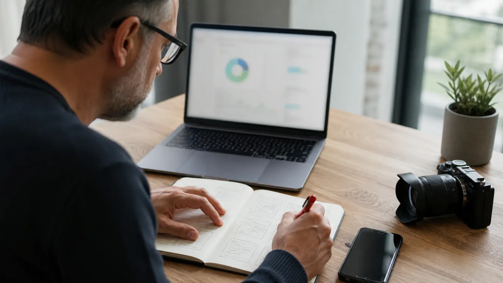 Specialist care documentează etapele și rezultatele unui proiect digital