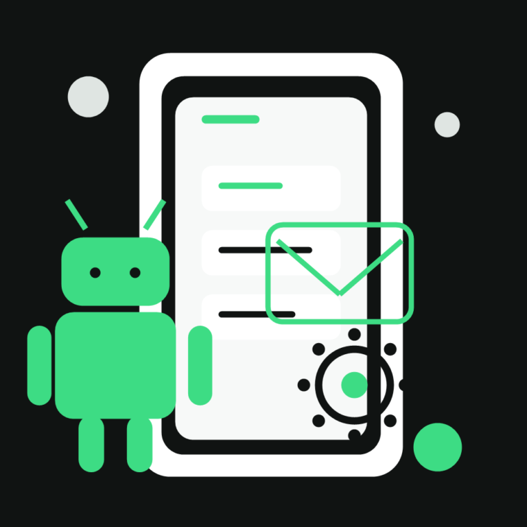 Ilustrație pentru configurarea unei adrese de email custom pe Android.